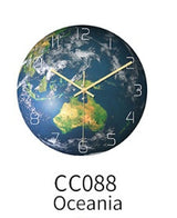 Luminous earth wall clock