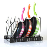 Multi-Layer Extendable Metal Pot Shelf Rack Pan Kitchen Accessory Adjustable Stand Holder