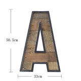 Retro Industrial Style Wooden English Alphabet Wall Decoration