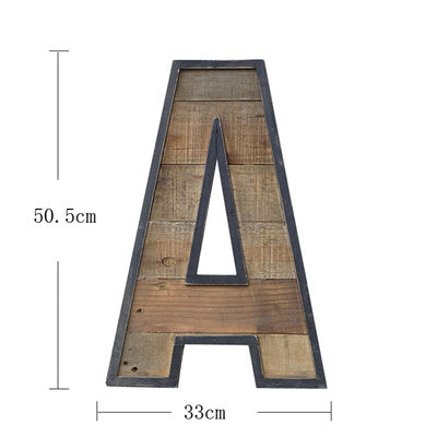 Retro Industrial Style Wooden English Alphabet Wall Decoration