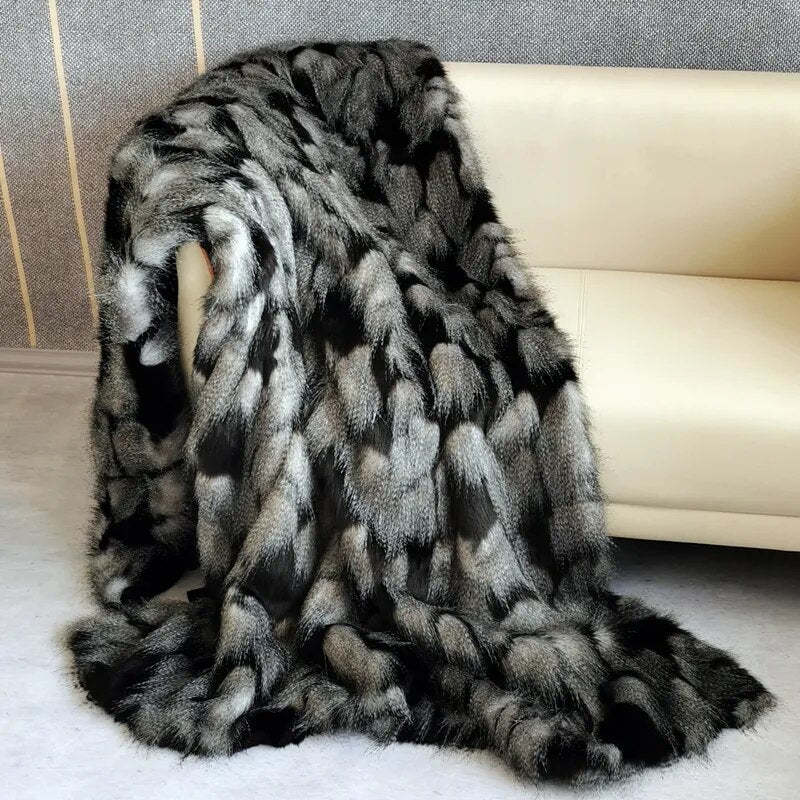 Peacock Fur Blanket Fur Blanket Household