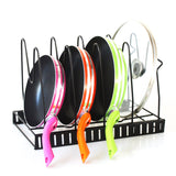 Multi-Layer Extendable Metal Pot Shelf Rack Pan Kitchen Accessory Adjustable Stand Holder