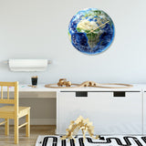 Luminous earth wall clock