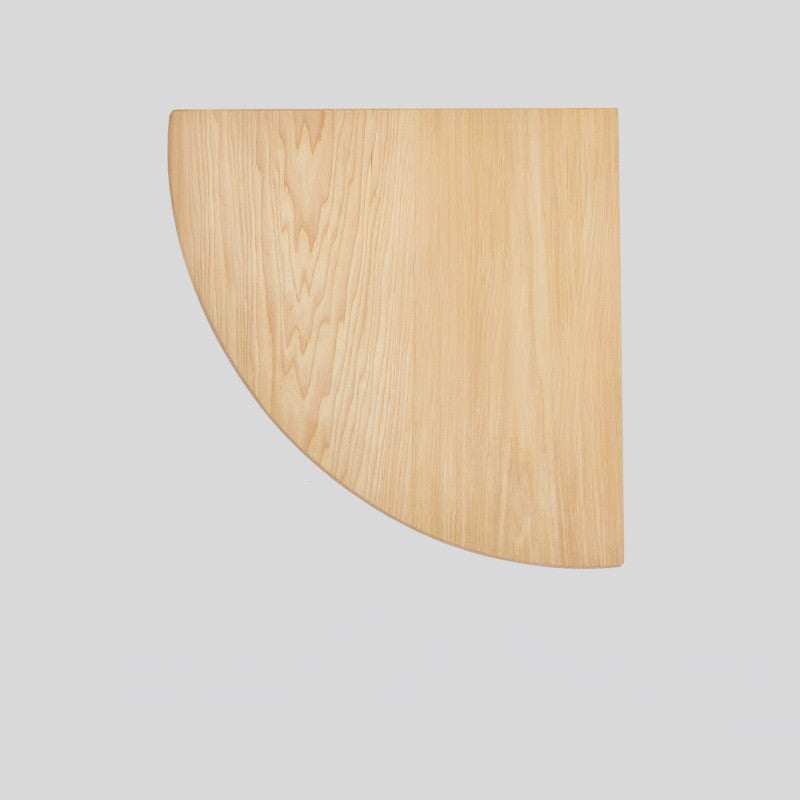 Solid Wood Fan-shaped Plank Corner Partition Shelf