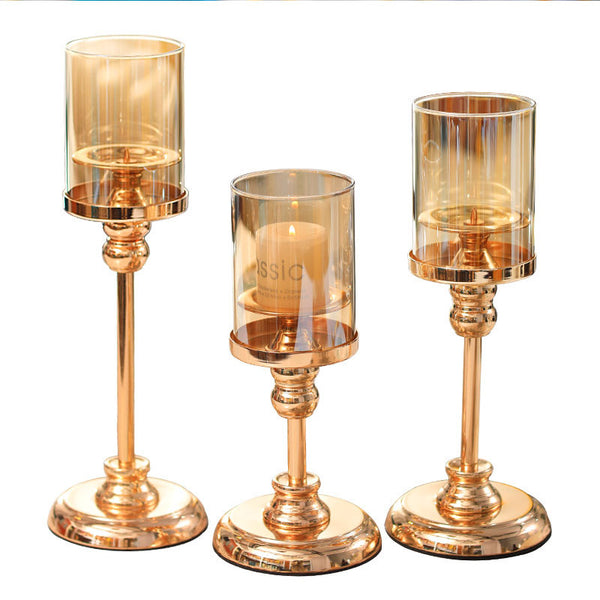 European-style Metal Candle Holders Creative Wax Holders Nordic Western Restaurant Table