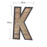 Retro Industrial Style Wooden English Alphabet Wall Decoration