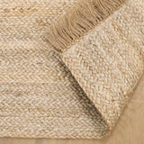 Natural Hand-woven Jute Rug Fringe Edge