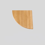 Solid Wood Fan-shaped Plank Corner Partition Shelf