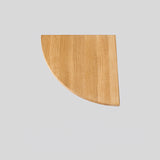 Solid Wood Fan-shaped Plank Corner Partition Shelf