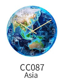 Luminous earth wall clock