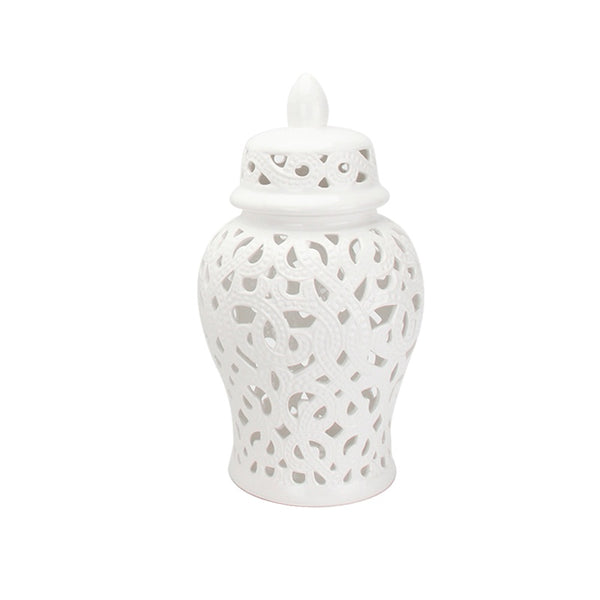 Vintage Ceramic Jar Ornament Openwork Ornament