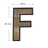 Retro Industrial Style Wooden English Alphabet Wall Decoration