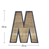 Retro Industrial Style Wooden English Alphabet Wall Decoration