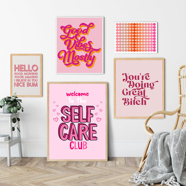 Funny Quote Art Poster Print Modern Inspirational Girl