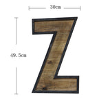 Retro Industrial Style Wooden English Alphabet Wall Decoration