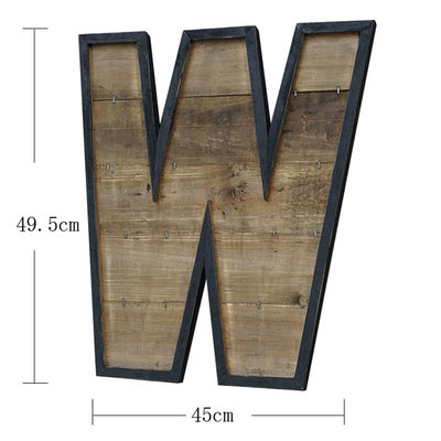 Retro Industrial Style Wooden English Alphabet Wall Decoration