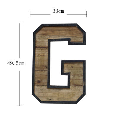 Retro Industrial Style Wooden English Alphabet Wall Decoration