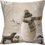 Winter Series Throw Pillow Cover Linen