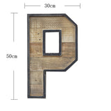 Retro Industrial Style Wooden English Alphabet Wall Decoration