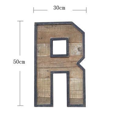 Retro Industrial Style Wooden English Alphabet Wall Decoration