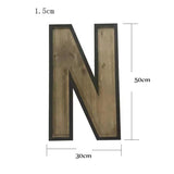 Retro Industrial Style Wooden English Alphabet Wall Decoration