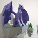 Dragon Paper Model Sitting On The Island Home Wall Hanging Wall Decorations