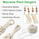 Flowerpot Flower Stand Indoor Outdoor Hanging Plant Rack Holder Decorative Flowerpot Cotton Rope