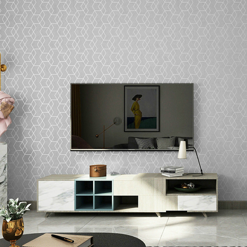 Modern Minimalist Geometric Pattern Striped Non-woven Wallpaper Bedroom Living Room Wallpaper