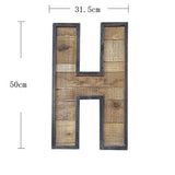 Retro Industrial Style Wooden English Alphabet Wall Decoration