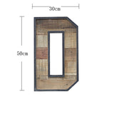 Retro Industrial Style Wooden English Alphabet Wall Decoration