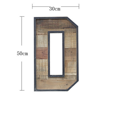 Retro Industrial Style Wooden English Alphabet Wall Decoration