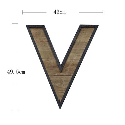 Retro Industrial Style Wooden English Alphabet Wall Decoration