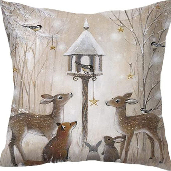 Winter Series Throw Pillow Cover Linen