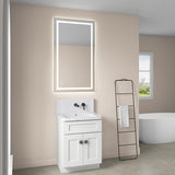 40X24 INCH Bathroom Vanity Mirror, Wall Mounted Frame Dimmable Vanity Mirror, Backlit Shatterproof, Anti-fog